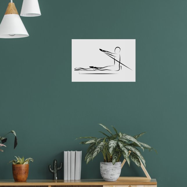 Poster Pilates Pose Removendo no Reformador (Sala de Estar 1)