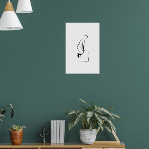 Poster Pilates Sapo Enfrentado Em Pose - Cadeira Wunda