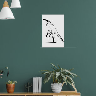 Poster Pilates Sereia Pose - Cadeira Wunda
