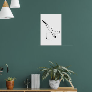Poster Pilates Swan Dive Pose - Cadeira Wunda