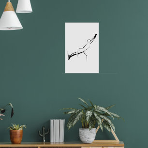 Poster Pilates Swan pose - cano da escada