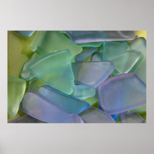 Poster Pile of blue beach glass, Alaska