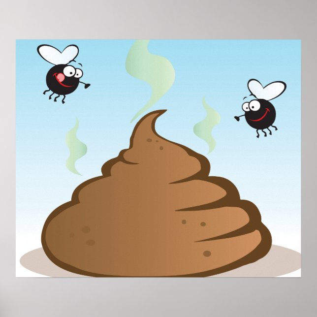 Poster Pilha Cheirosa De Poop (Frente)