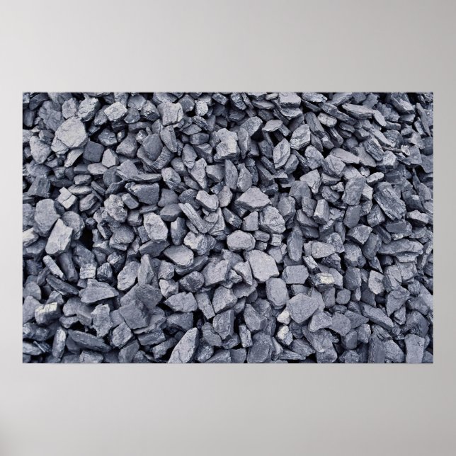Poster Pilha de carvão recentemente escavada da mina de s (Frente)