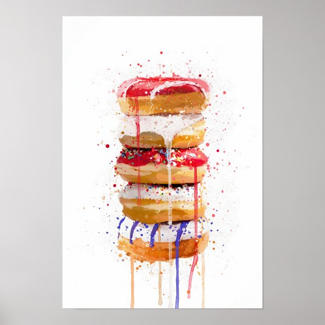 Poster Pilha de Donuts (Frente)