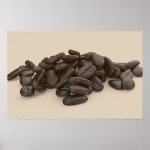 Poster Pilha de grãos de café torrados