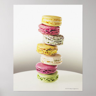 Pôster Pilha de macaroons vibrantes