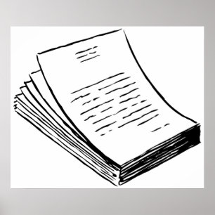 Poster Pilha De Papel