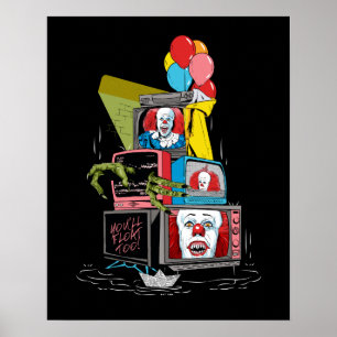 Poster Pilha de TV Classic Pennywise - Você flutuará muit
