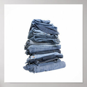 Pôster pilha dos jeans