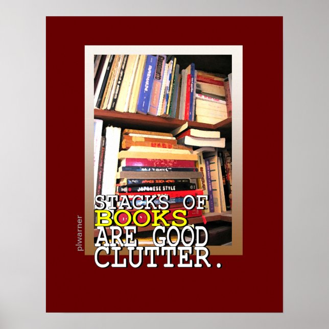 Poster Pilhas de Livro (Frente)