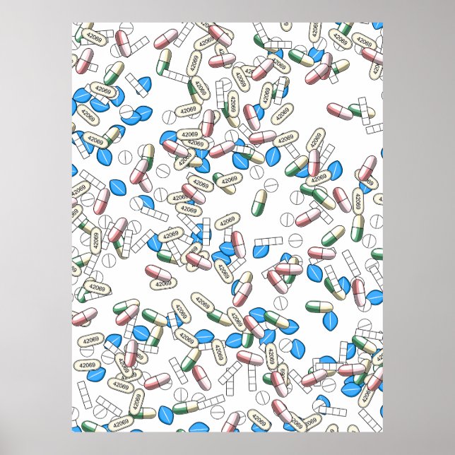 Poster Pill Sprinkles Pattern (Frente)