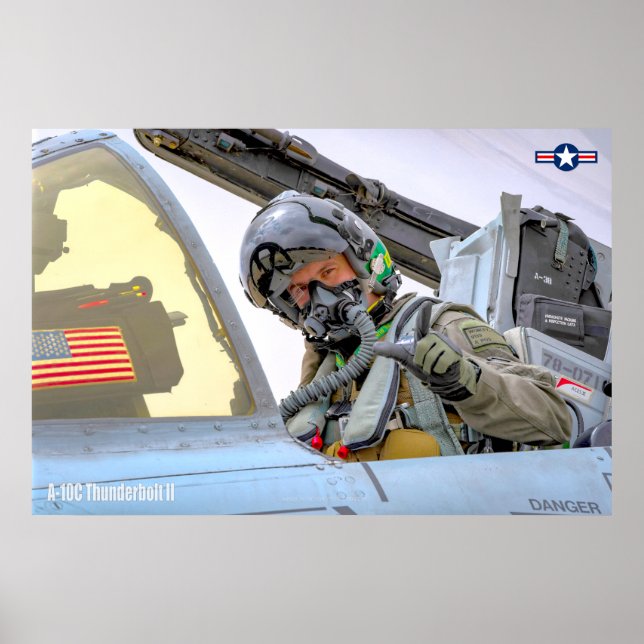 Poster PILOTO A-10C THunderBOLT II (Frente)