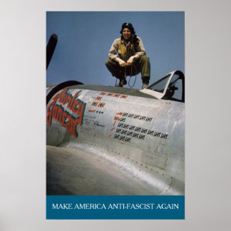Poster Piloto Americano da Segunda Guerra Mundial MAAFA