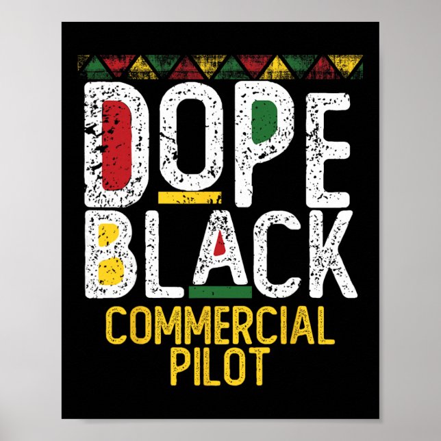 Poster Piloto Comercial Negro de Drogas Mês da História N (Frente)