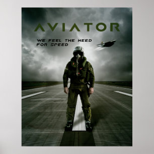 Poster Piloto de caça do aviador