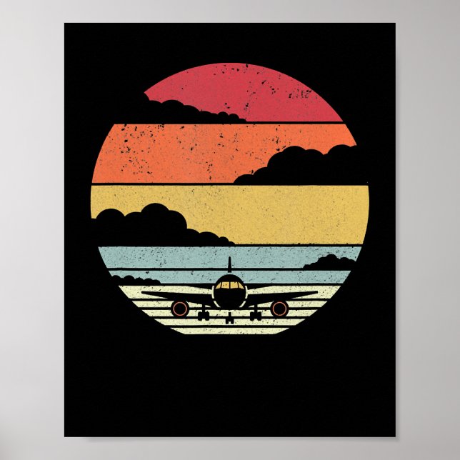 Poster Piloto de estilo de avião (Frente)