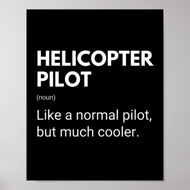 Poster Piloto de Helicóptero Dito Engraçado (Frente)