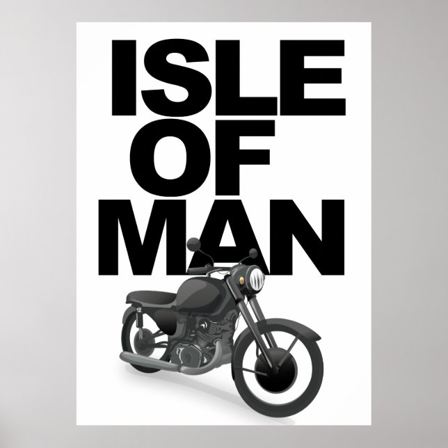 Poster Piloto de moto da Ilha de Man (Frente)