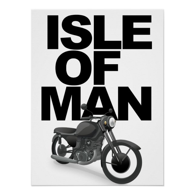 Pôster Piloto de moto da Ilha de Man (Frente)