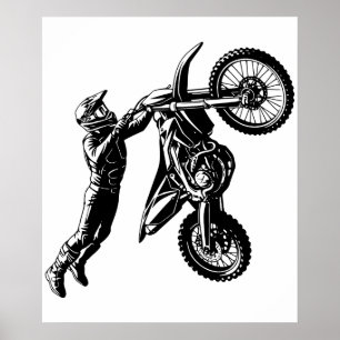 Poster Piloto de Moto de Terra 