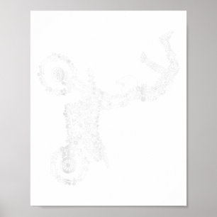 Poster Piloto de Moto Motocross Enduro Motociclismo Homen