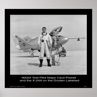 Pôster Piloto de teste da NASA Major Cecil Powell