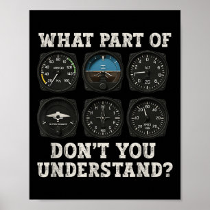 Poster Piloto Engraçado Art Men Women Aviation Airline Pi