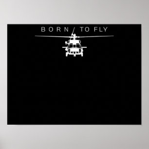 Poster Piloto Helicóptero da Aviação Militar Blackhawk - 
