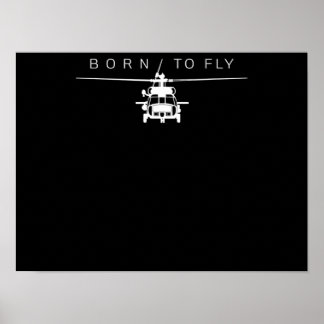 Poster Piloto Helicóptero da Aviação Militar Blackhawk -