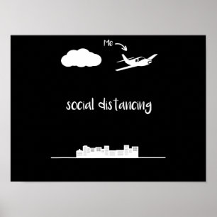 Poster Piloto Voando Este É Meu Presente De Distância Soc