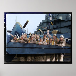 Pôster Pilotos do USS Lexington CV16