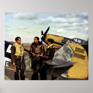 Pôster Pilotos ME-109 alemães de WWII