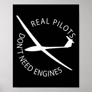 Poster Pilotos reais não precisam de motor piloto de plan