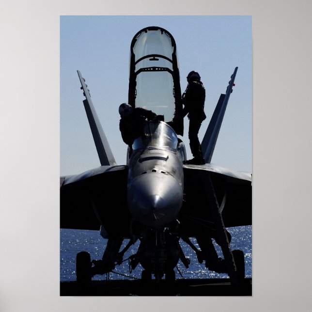 Pôster Pilotos realizam uma inspeção antes do voo (Frente)