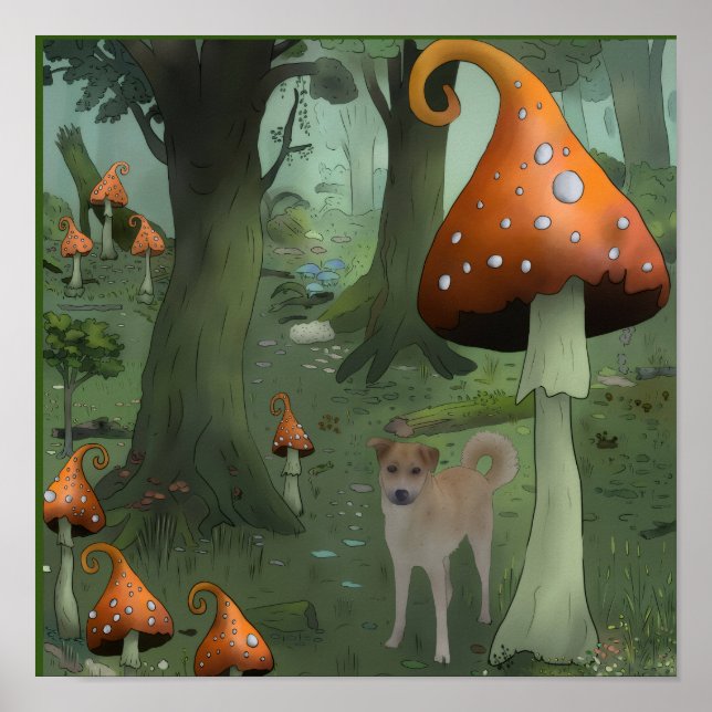 Poster Pilzwald (Frente)