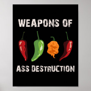 Poster Pimenta Engraçada Cabeça Picante Comidas Quentes