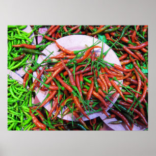 Poster Pimentas de pimentão do olho do pássaro