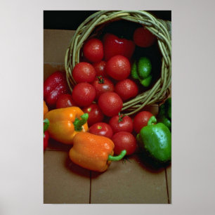 Poster Pimentas e tomates bonitos