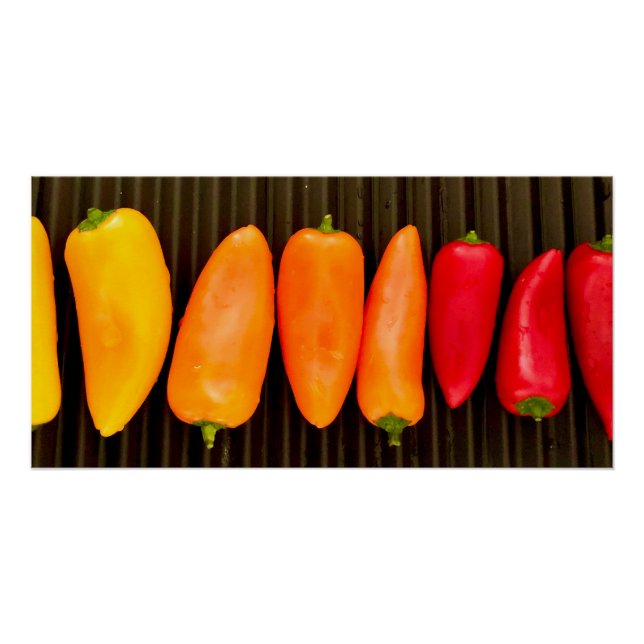 Pôster Pimentos arco-íris (Frente)