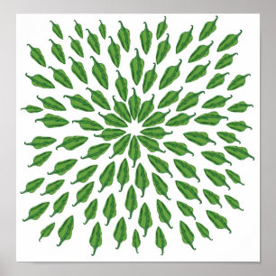 Poster Pimentos verdes