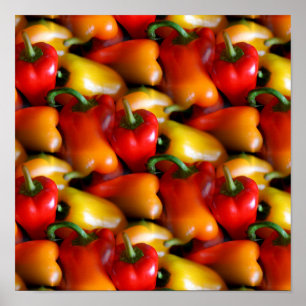Poster Pimentos vermelhos e amarelos