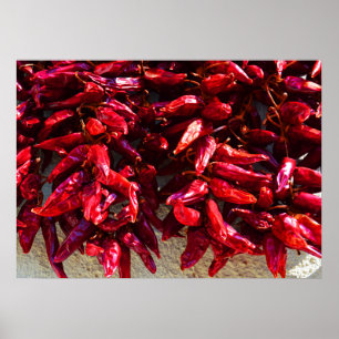 Poster Pimentos vermelhos secos ao sol da Hungria