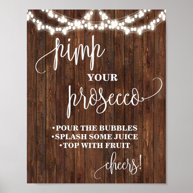 Poster Pimp seu Casamento de Chá de panela Prosecco Ocide (Frente)
