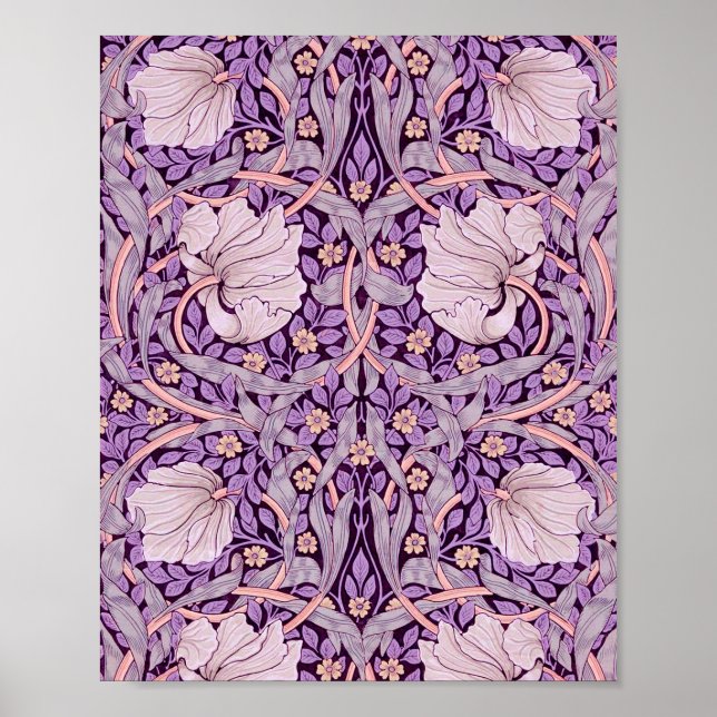 Poster Pimpernel Purple, William Morris (Frente)