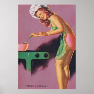 Poster Pin-acima do vintage