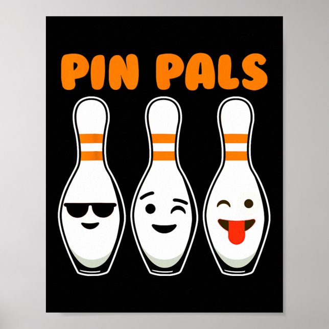 Poster Pin Pals Bonitas Boliches Engraçadas (Frente)