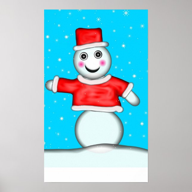 Poster Pin The Nose on the Snowman Game (Frente)