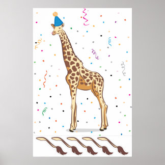 Poster Pin the Tail on Giraffe