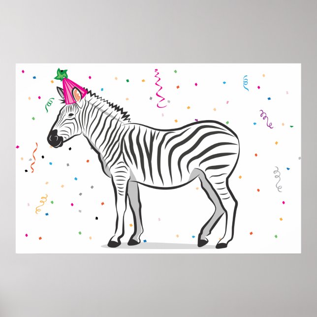 Poster Pin the Tail on the Zebra (24x36) (Frente)